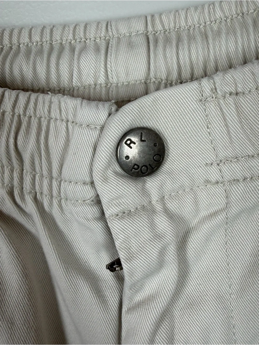 Vintage Polo Ralph Lauren Light Khaki Tan Chinos Cotton Baggy Stretchy Waist XL